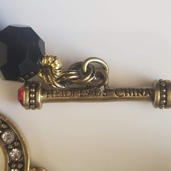 Heidi Daus About Time Pocket Watch Necklace Swarovski Crystals‎ Gold Tone NWOT - Picture 7 of 12